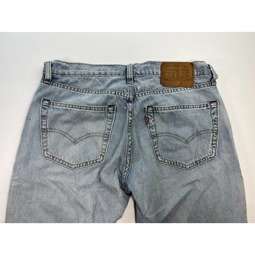 Levi's Premium 511 Skinny Fit Jeans Mens 30x29 Light Wash Stretch Big E Denim
